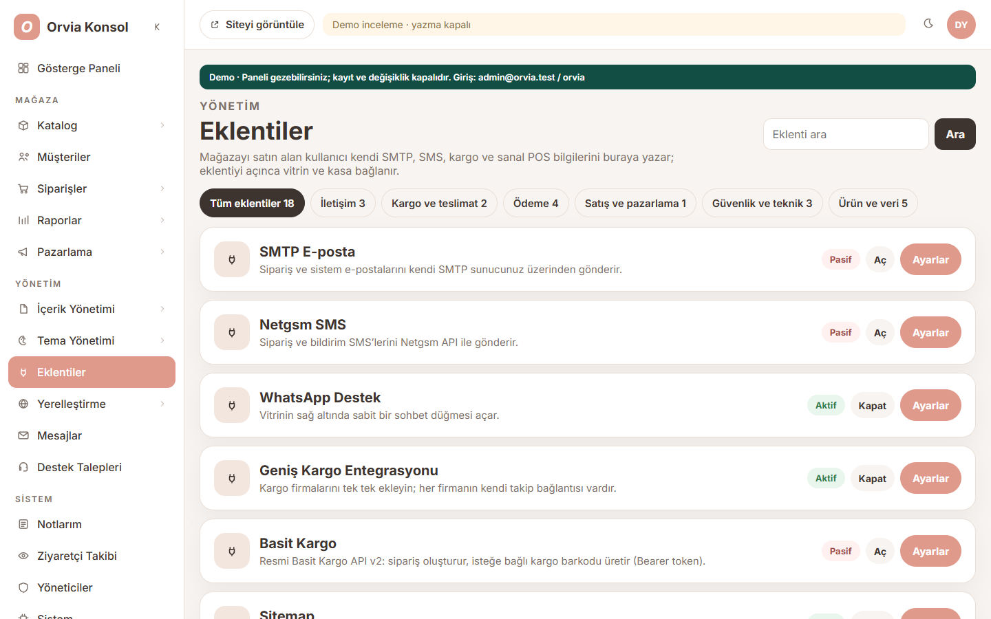 Eklentiler